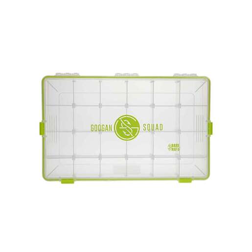 Googan Squad 3700 Bait Casket 2.0 Tackle Utility Box by Bass Mafia - Clear/Green