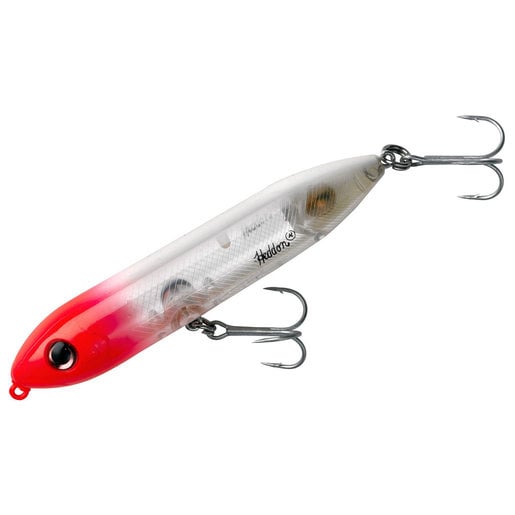 Heddon Saltwater Super Spook Jr. Topwater Hard Bait - White/Pink Head/Silver Insert 4