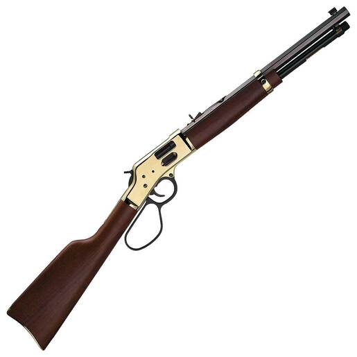 Henry Big Boy Brass Side Gate 45 (Long) Colt Polished Hardened Brass Lever Action Rifle - 20in - Brown