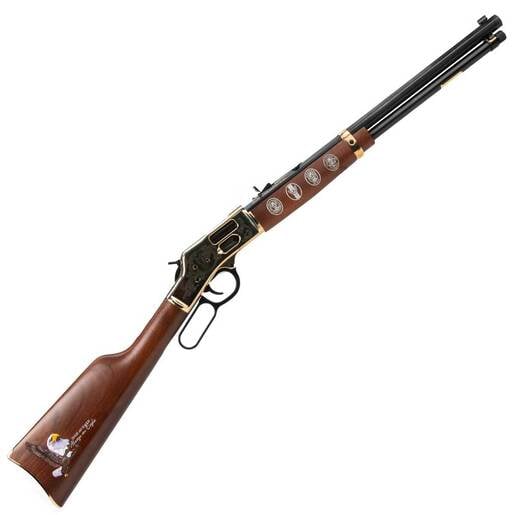 Henry Eagle Scout Centennial Tribute Edition 44 Magnum Side Gate Polished Hardened Brass Lever Action Rifle - 20in - Brown