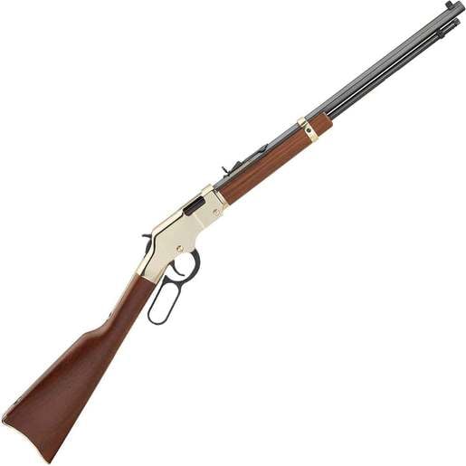 Henry Golden Boy 22 WMR (22 Mag) Brasslite Blued Lever Action Rifle - 20in - Brown