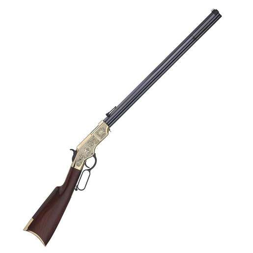 Henry Original Deluxe 25th Anniversary Engraved 44-40 Winchester Blued Brown Lever Action Rifle - 24.5in - Brown