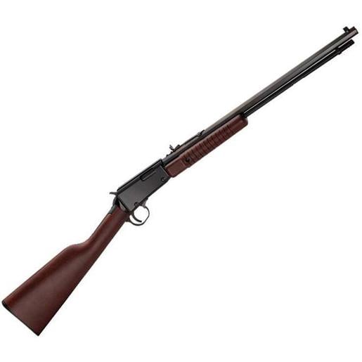 Henry Pump Action Octagon 22 Long Rifle Blued Pump Rifle - 20in - Brown
