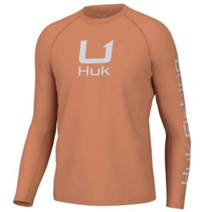 Huk Men's Icon Crew Long Sleeve Fishing Shirt - Ice Water XL