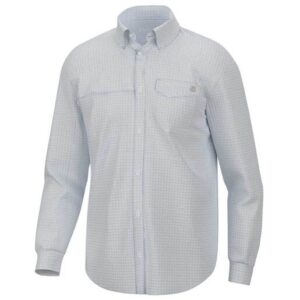 Huk Men's Tide Point Break Long Sleeve Fishing Shirt - Harbor Mist L