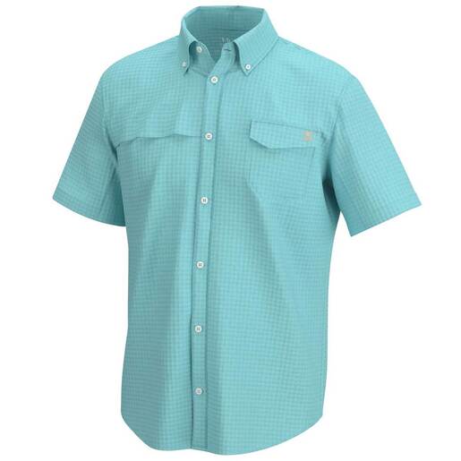 Huk Men's Tide Point Break Short-Sleeve Fishing Shirt - Island Paradise L