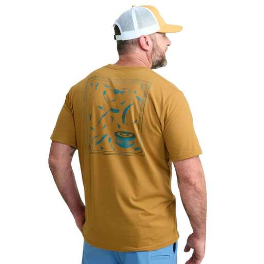Huk Men's Trade Tools Short-Sleeve Fishing Shirt - Sand Piper M