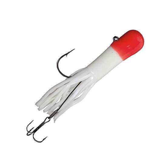 JB Lures Rigged Tube Ice Fishing Lures - GlowithRed