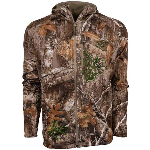 King's Camo Men's Realtree Edge Full Zip Fleece Hunting Jacket - King Realtree Edge M