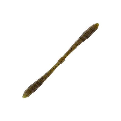 Lunkerhunt Hive Versa Soft Worm - Green Pumpkin/Black Fleck