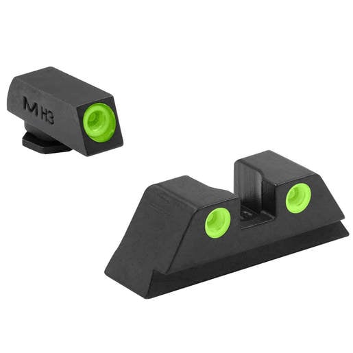 Meprolight 3-Dot Glock 45 ACP Day/Night Sight Kit - Green - Black/Green