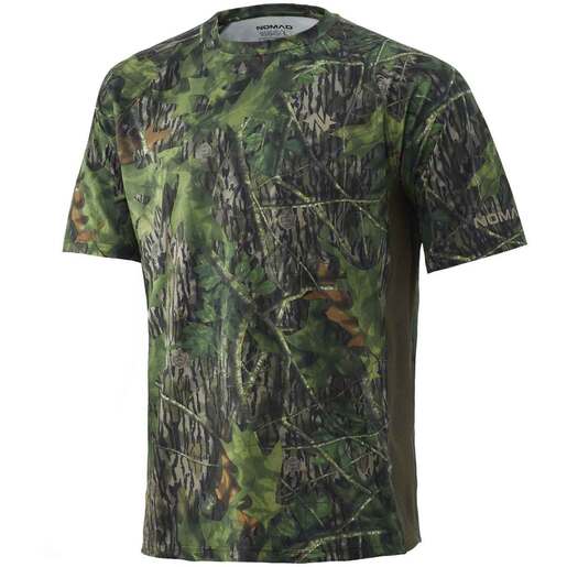 Nomad Men's Mossy Oak Shadow Leaf Pursuit Short-Sleeve Hunting Shirt - Mossy Oak Shadow Leaf L