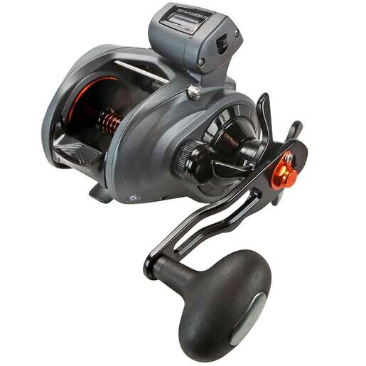 Okuma Cold Water Low Profile "A" Line Counter Trolling/Conventional Reel - Gray/Orange 454