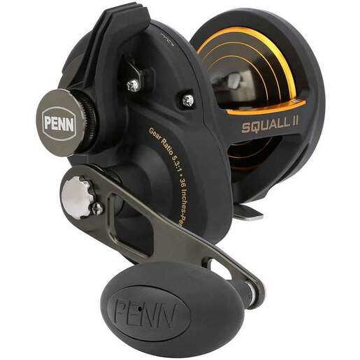 PENN Squall II Lever Drag Trolling/Conventional Reel - Black/Gold 50