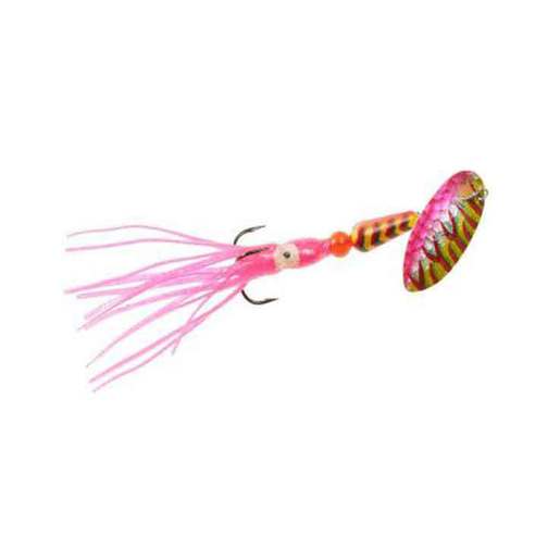 Panther Martin Salmon & Steelhead Hammered Hoochie Skirt Inline Spinner - YellowithPink 12