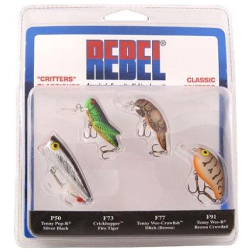 Rebel Classic Critters Lure Kit Topwater Hard Bait - Assorted