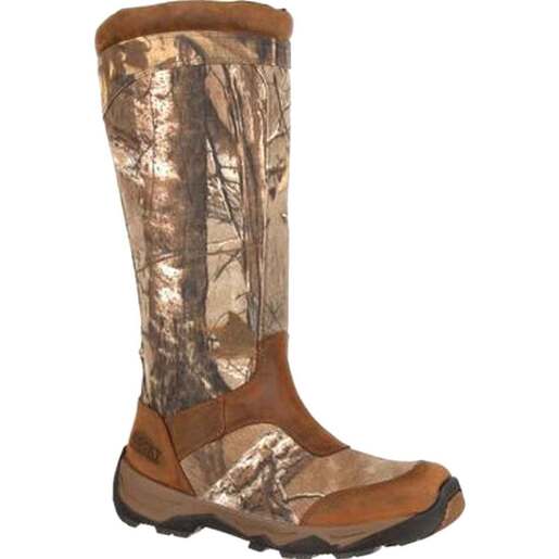 Rocky Men's Retraction Side Zip Waterproof Hunting Snake Boots - Realtree Xtra 8.5