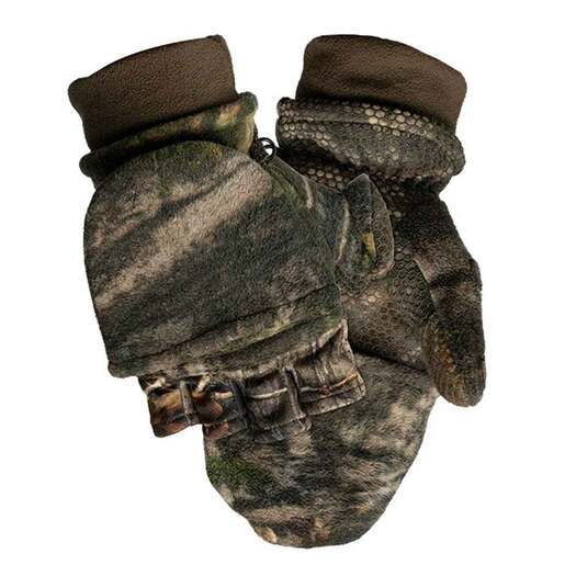 ScentLok Men's Mossy Oak Country DNA Fleece Pop-Top Hunting Gloves - Mossy Oak Country DNA M