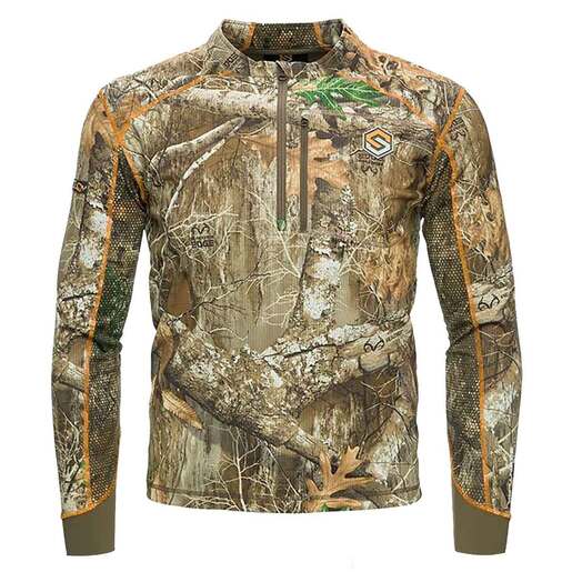 ScentLok Men's Realtree Edge Savanna Aero Attack V2 1/4 Zip Long Sleeve Hunting Shirt - Realtree Edge 2XL