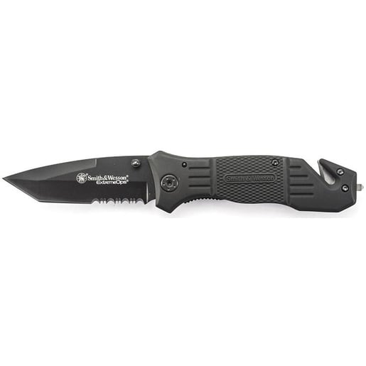 Smith & Wesson Extreme Ops 3.3 inch Folding Knife - Black - Black
