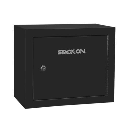 Stack-On Pistol and Ammo Steel Cabinet - Black - Black
