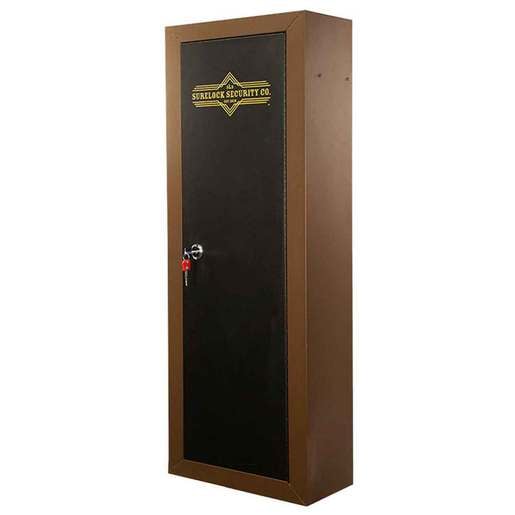 SureLock Security Company Combat Cabinet 8 Gun Cabinet - Brown - Brown