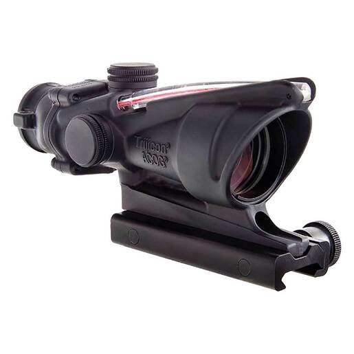 Trijicon ACOG 4x 32mm Rifle Scope - Illuminated Red Horseshoe w / Red Dot 6.8 SPC - Black