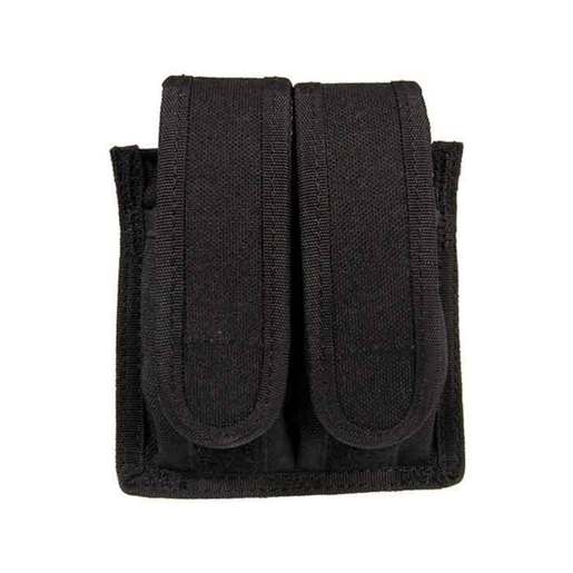 Uncle Mike's Double Pistol Magazine Case with Velcro Closure - Black