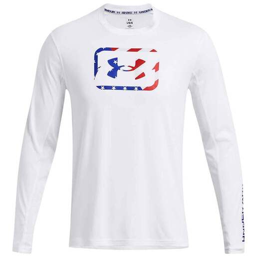 Under Armour Men's Iso-Chill Freedom Hook Long Sleeve Fishing Shirt - White L