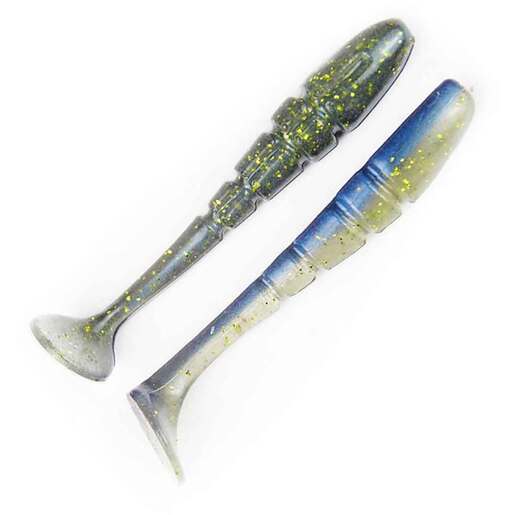 X Zone Lures 3.5in Swammer Soft Swimbait - 8 Pack - Pearl Silver Flake