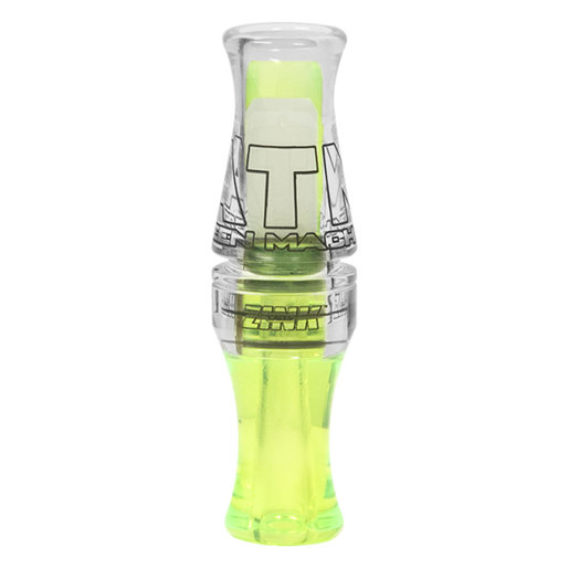 Zink Calls ATM Green Machine Double Reed Polycarbonate Duck Call - Lemon Drop