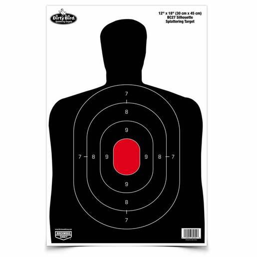 Birchwood Casey Dirty Bird 12x18in BC-27 Silhouette Target - 50 Pack - Black