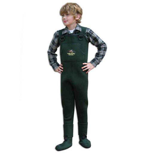 Caddis Youth Neoprene Fishing Waders - Forest Green S