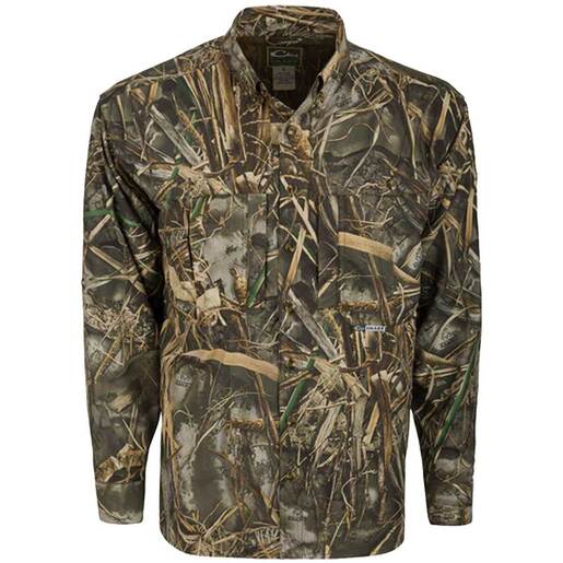 Drake Men's Max-7 EST Flyweight Wingshooter's Long Sleeve Hunting Shirt - Realtree Max-7 M