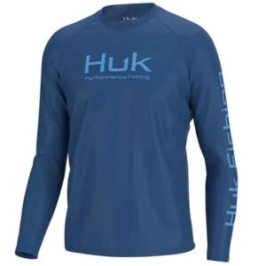 Huk Men's Vented Pursuit Long Sleeve Fishing Shirt - Night Owl XXL