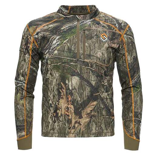 ScentLok Men's Mossy Oak Country DNA Savanna Aero Attack V2 1/4 Zip Long Sleeve Hunting Shirt - Mossy Oak Country DNA S