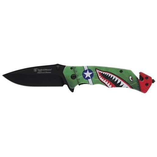 Smith & Wesson America's Heroes 3.5 inch Folding Knife - Green - Green