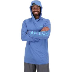 AFTCO Men's Samurai Sun Protection Fishing Hoodie - Aquifer XL