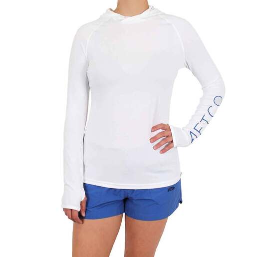AFTCO Women's Samurai Sun Protection Long Sleeve Fishing Shirt - White XL