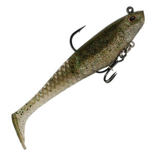 Berkley PowerBait Saltwater Pre-Rigged Cullshad Soft Swimbait - Chrome Flash