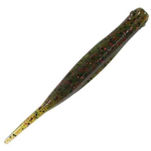 Big Bite Baits Limit Maker Straight Tail Worm - Green Pumpkin