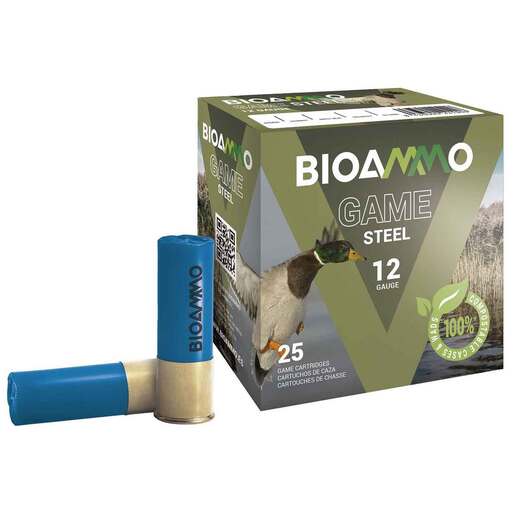 Bioammo Game Steel 12 Gauge 2-3/4in #3 1-1/16oz Upland Shotshells - 25 Rounds - #3