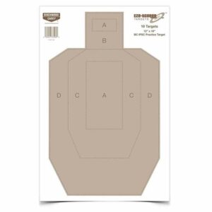 Birchwood Casey EZE-Scorer 12x18in BC IPSC Practice Target - 100 Pack - White