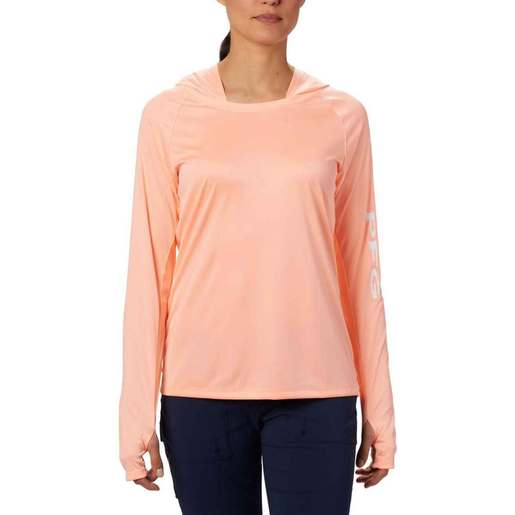 Columbia Women's PFG Tidal Long Sleeve Fishing Shirt - Tiki Pink XXL