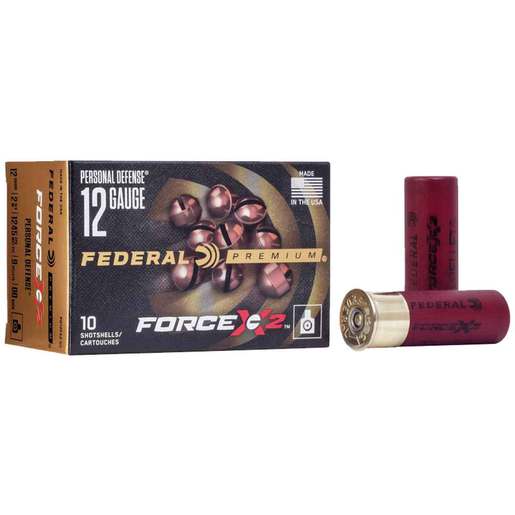 Federal Personal Defense Force X2 12 Gauge 2-3/4in #00 Buck Buckshot Shotshells - 10 Rounds - #00 Buck
