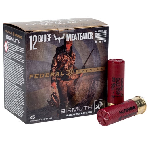 Federal Premium Bismuth 12 Gauge 3in #4 1-3/8oz Upland Shotshells - 25 Rounds - #4