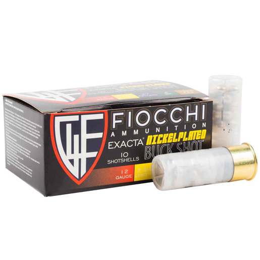 Fiocchi High Velocity 12 Gauge 2-3/4in #4 Buck 27 Pel Shotshells - 10 Rounds - #4 Buck