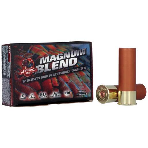 Hevi-Shot Magnum Blend 12 Gauge 3in #5,6,7 2oz Turkey Shotshells - 5 Rounds - #5,6,7