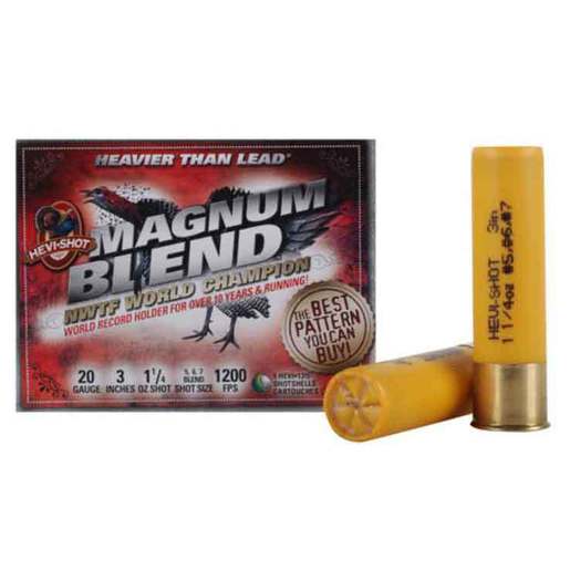 Hevi-Shot Magnum Blend 20 Gauge 3in #5,6,7 1-1/4oz Turkey Shotshells - 5 Rounds - #5,6,7