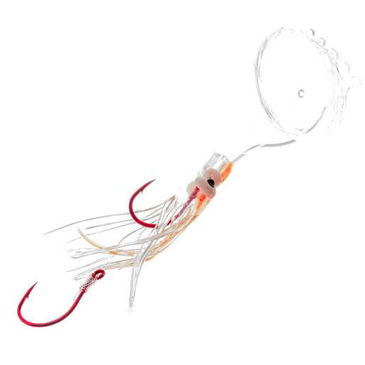 Lost Creek Bill Fish Rigged Hootchie Squid - Double Glow Pink 2